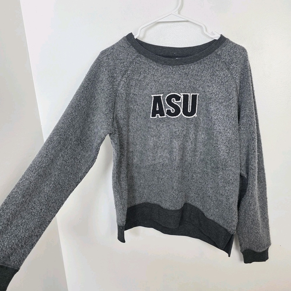 Boxercraft ASU Arizona State University Gray Fleece Out Crew Sweatshirt Size S